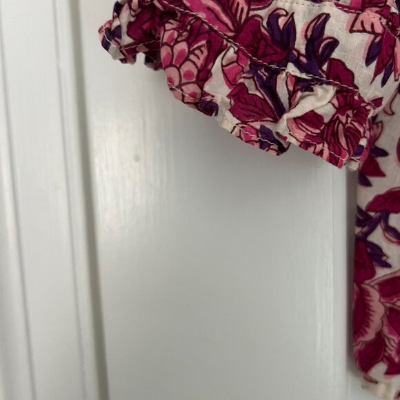 Evereve Ari Ruffle Collar Floral Print Blouse  SZ Small NEVER WORN - Picture 12 of 16